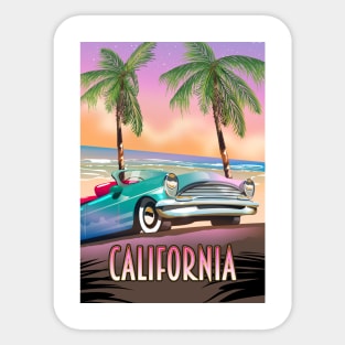 California Golden Sunset Sticker